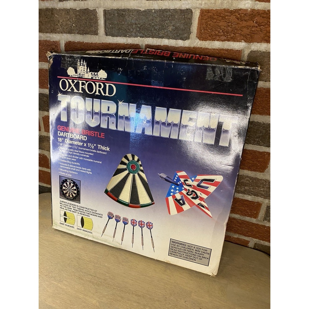 Vintage Double Sided Bristle Dart Board Special Board Made in Taiwan 18" Nice!